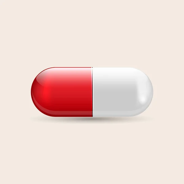 Tabletu Bílém Pozadí Tableta Tobolky Lékařské Pilulky Vektorové Ilustrace — Stockový vektor
