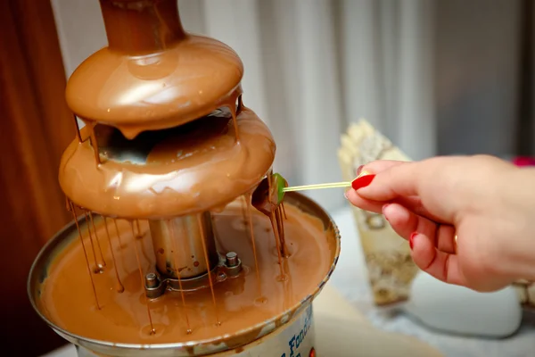 Fontana di cioccolato — Foto Stock