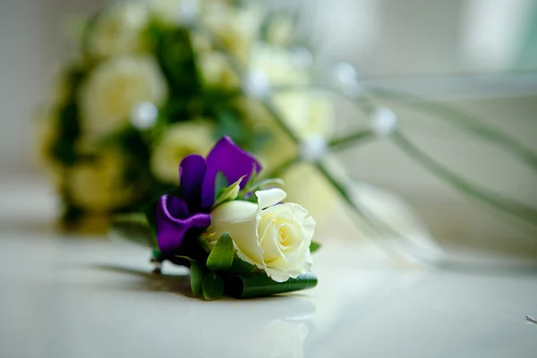Wedding boutonniere — Stock Photo, Image
