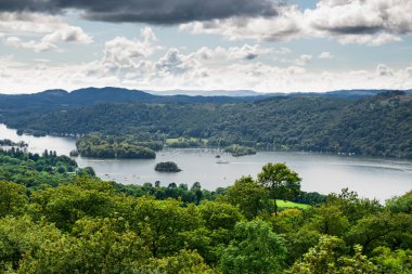  View of Windermere Lake from Orrest Head, Cumbria, UK clipart