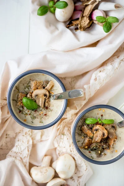 Mushroom Cream Soup — Stock Image Mushroom Cream Soup Royalty Free Stock Images
