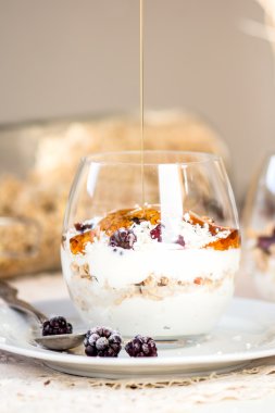 Yunan doğal yoğurt granola parfe