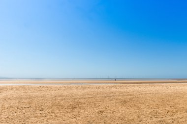 Crosby Beach yakınındaki Liverpool, İngiltere,