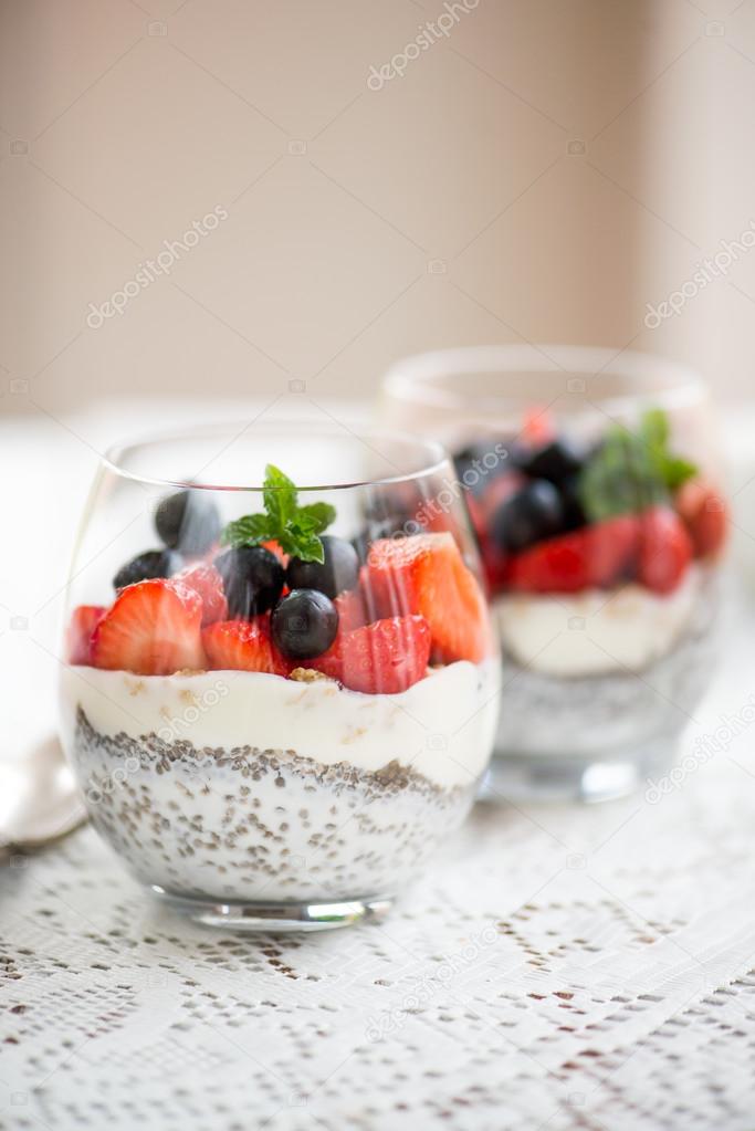 chiafrön med yoghurt chiafrön med yoghurt
