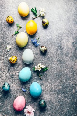 Ev yapımı doğal boyanmış yumurta..