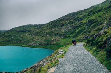 Kuzey Galler 'deki Snowdonia Ulusal Parkı' nın güzel manzarası.