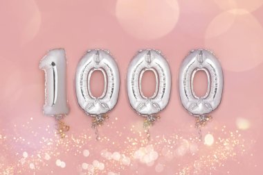 Balon Bunting kutlama 1000 için