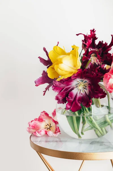 Кучка тюльпанов в стиле попугая — стоковое фото