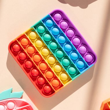 Gökkuşağı Patlat Köpük Duyusal Fidget Oyuncağı