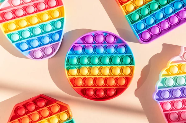 Rainbow Pop It Bubble Fire Toy — стоковое фото