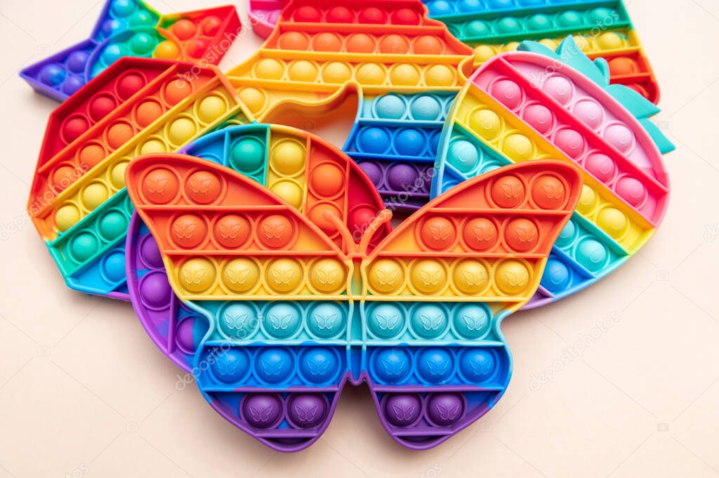 Rainbow Pop It Bubble Sensory Fidget Toys