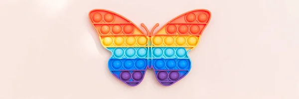 Rainbow Pop It Bubble Sensory Fidget Toy — Stock Photo, Image