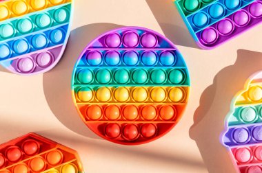 Gökkuşağı Patlat Köpük Duyusal Fidget Oyuncağı