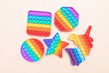 Rainbow Pop It Bubble Sensory Fidget Toys clipart