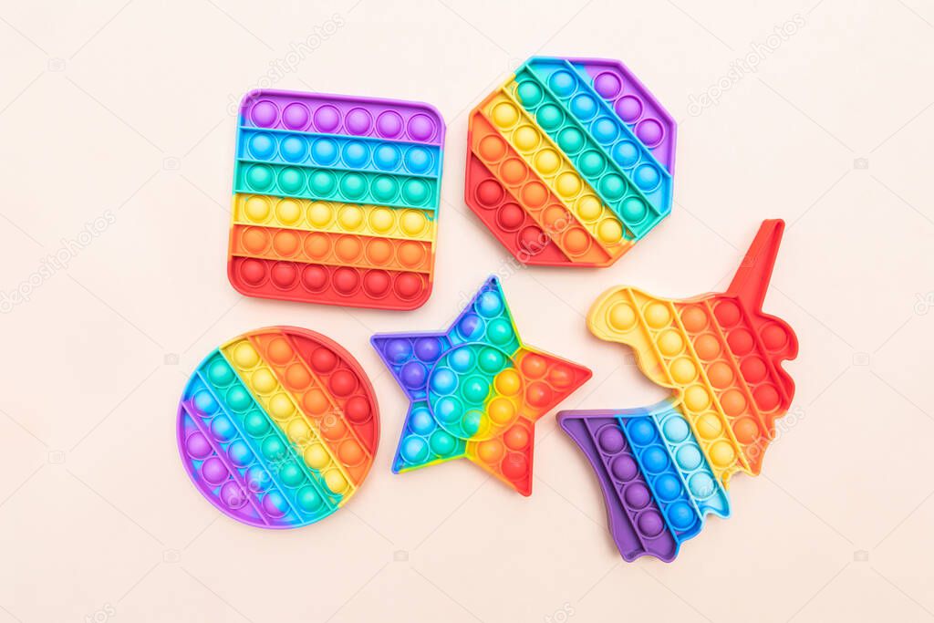 Rainbow Pop It Bubble Sensory Fidget Toys