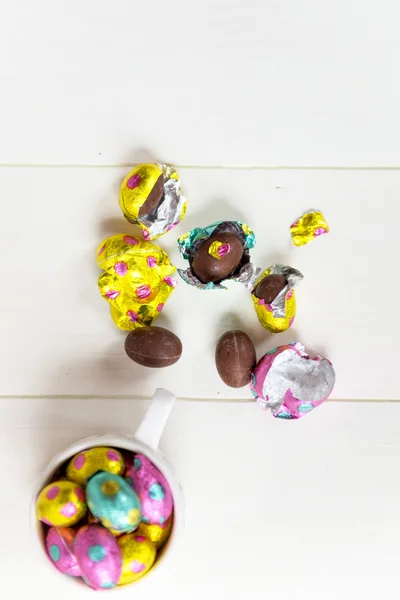 Easter Chocolate Eggs — Stock Photo, Image