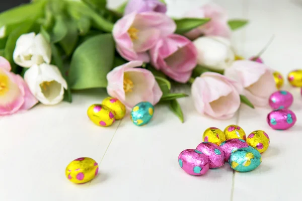 Easter Chocolate Egg Close Up — Stock Photo, Image