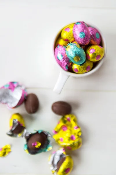 Easter Chocolate Eggs — Stock Photo, Image