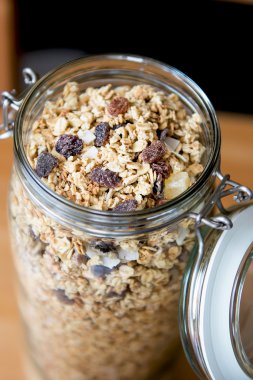 açık cam ev yapımı granola