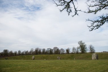 İngilizce manzara Avebury taş daire, İngiltere, Bahar