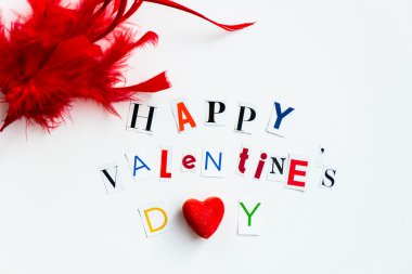  Mutlu Sevgililer günü mektupları dergilerden kesip