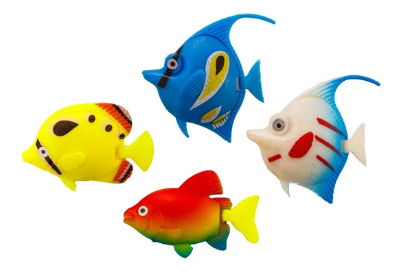 물고기 장난감 플라스틱 절연에 다채로운 — 스톡 사진