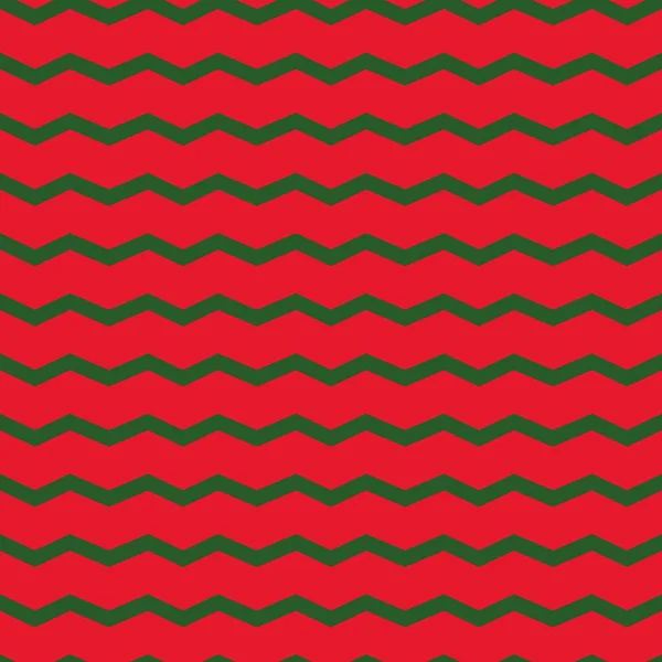 Vector red and green zigzag christmas repeat pattern backcground Stock Illustration