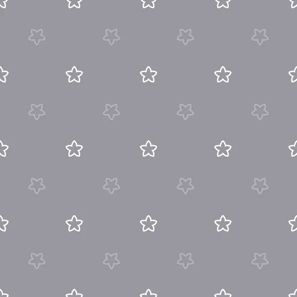 Vector white stars geometric seamless pattern background Stock Illustration