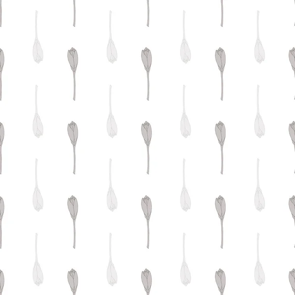 Vector grey crocus geometric repeat pattern background Stock Illustration