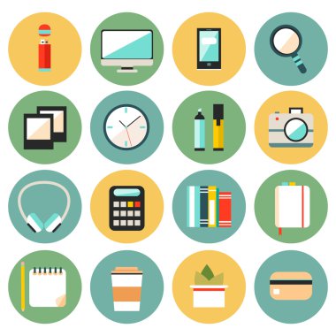 Set of flat modern design