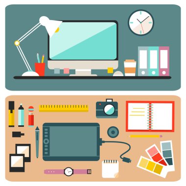 Büyük düz modern tasarım kümesi