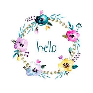 Suluboya flower'ın arka plan