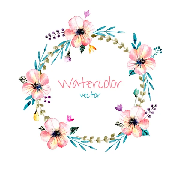 水彩花の背景 — ストックベクタ