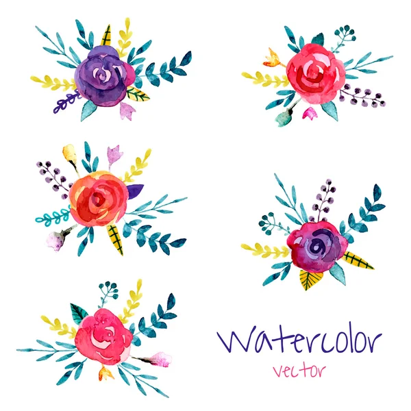 Fundo da flor aquarela —  Vetores de Stock