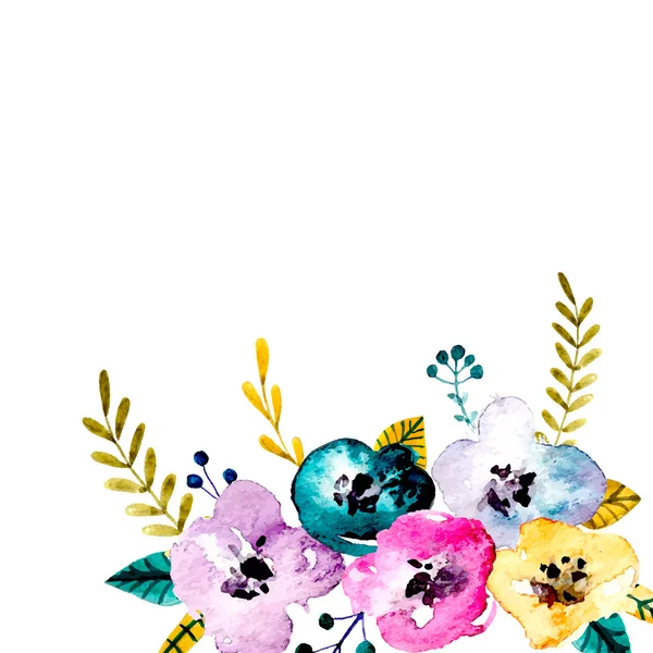 Aquarelle fond floral . — Image vectorielle