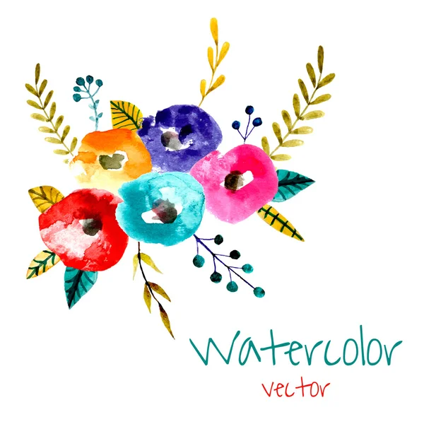 Fundo da flor aquarela —  Vetores de Stock