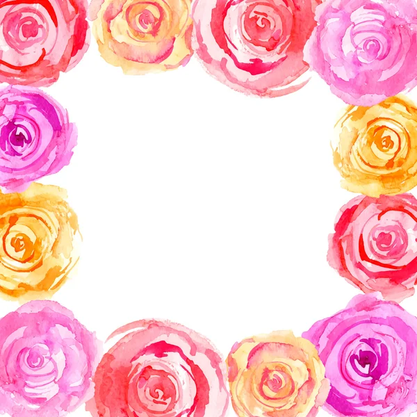 Watercolor floral composition of roses. — Διανυσματικό Αρχείο