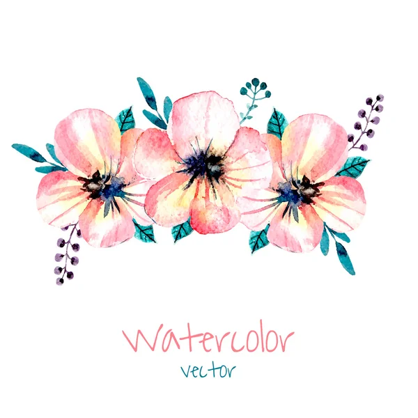Akvarell virágot háttér — Stock Vector