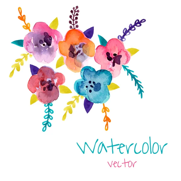 Fundo da flor aquarela —  Vetores de Stock