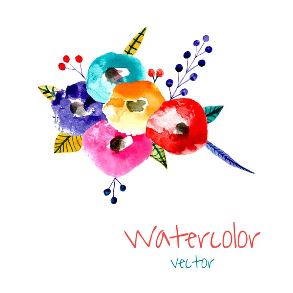 Akvarell virágos háttér. — Stock Vector