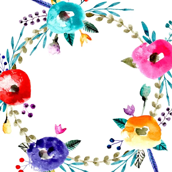 Akvarell virágot háttér — Stock Vector