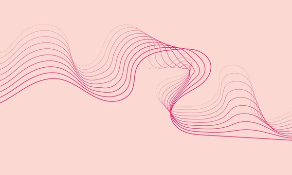 Abstrakter Dünner Geometrischer Hintergrund Sanft Bewegte Feine Linien Auf Rosa Stockillustration