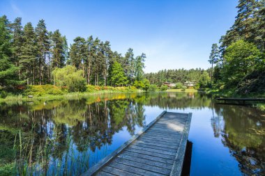 Açık bir günde göl