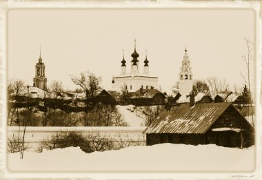 Suzdal. Eski bir kartpostal.