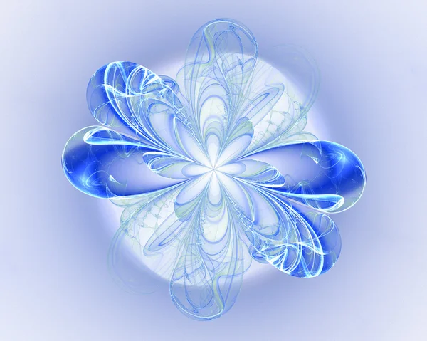 Stock image Abstract fractal design. Blue light flower.