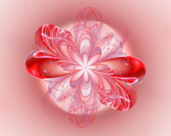 Abstract fractal design. Red light flower. — Φωτογραφία Αρχείου