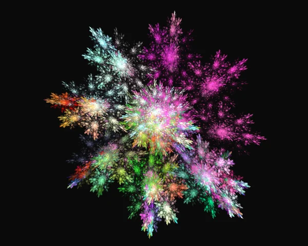 Abstract fractal design. Colourful snowflake.