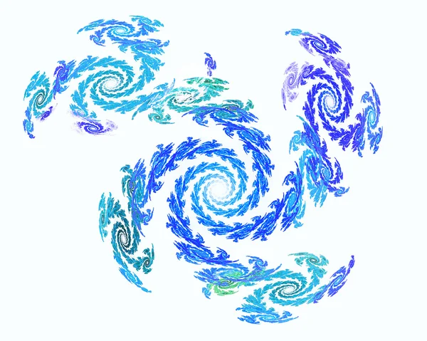 Diseño fractal abstracto. Escarcha azul sobre blanco . —  Fotos de Stock