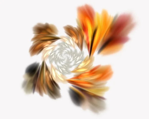 Fractal abstract ontwerp. Blur op wit. — Stockfoto