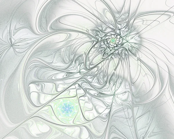 Diseño fractal abstracto. Contornos de plata fundida . —  Fotos de Stock